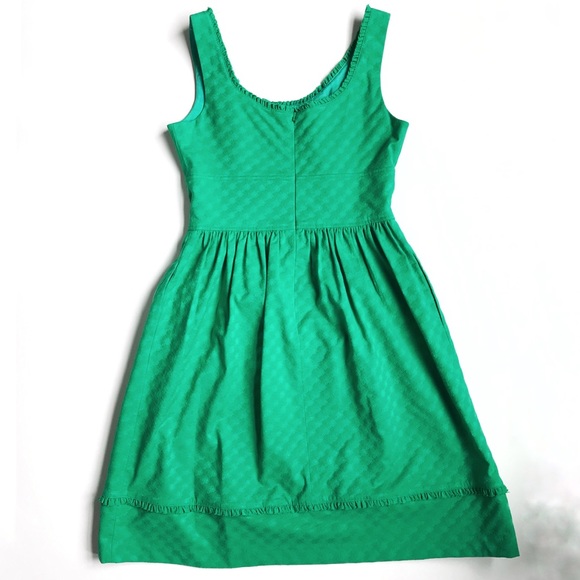 Green Maggy London A-line Dress with Gold Buttons - Picture 2 of 7